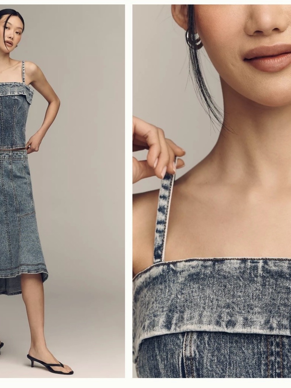 🌺🌺NEW Pilcro Denim Corset Crop Top Size Small NWT - Picture 6 of 7